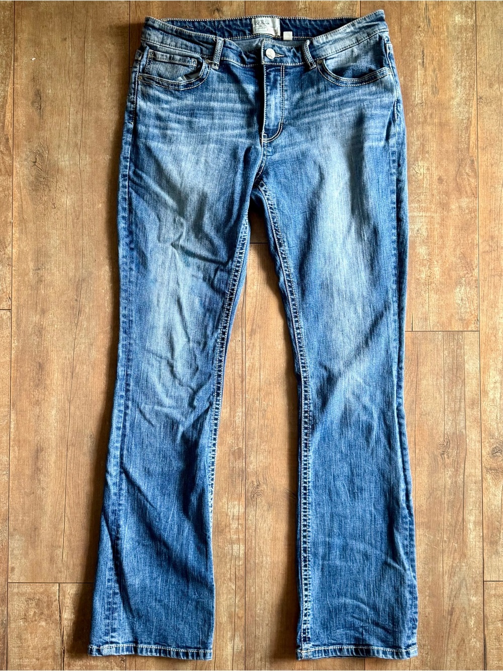 BKE Payton Bootcut Medium Wash Stretch Jeans Size 32XL Long